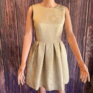 Vince Camuto size 0 beautiful gold and tan beige princess style dress
